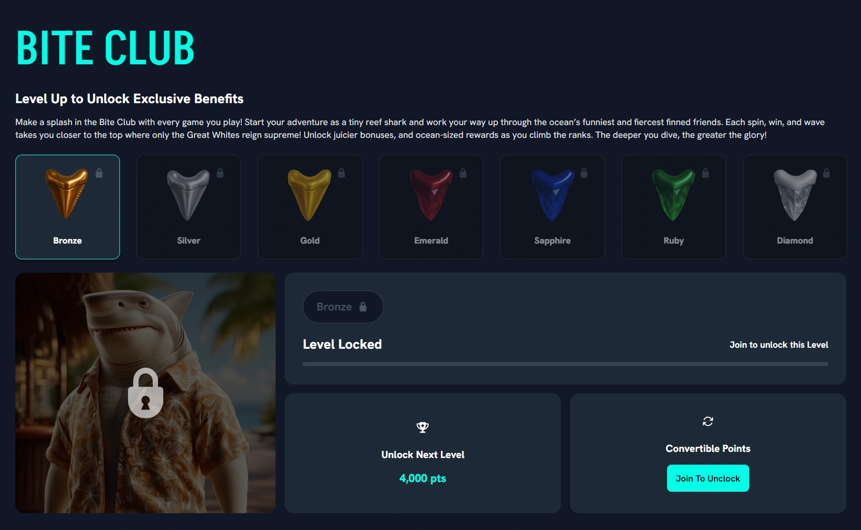 SpinShark Casino VIP Status &